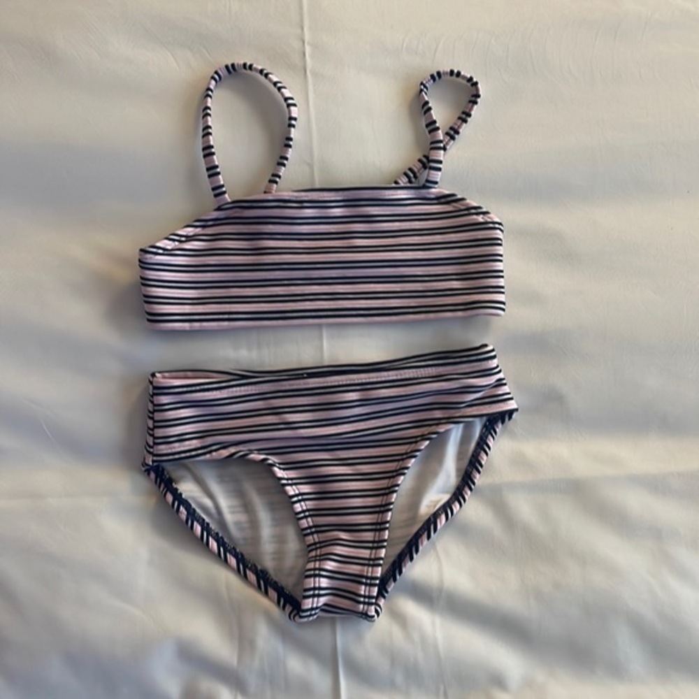 Pink and blue 2 piece swim suit - 170 - Picture 1 of 3